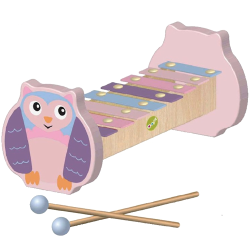 TODDLER HAPPY JAZZ WOODEN XYLOPHONE PURPLE OWL
