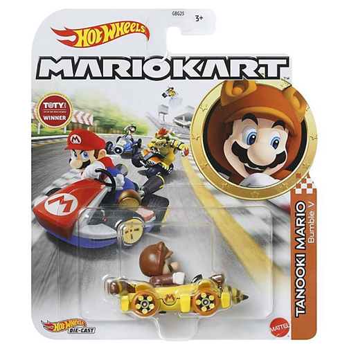 Hot Wheels Mario Kart Tanooki Mario, Bumble V Vehicle 